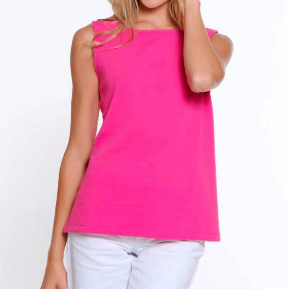 NEW MULTIPLES i’m ready tank top in fuchsia